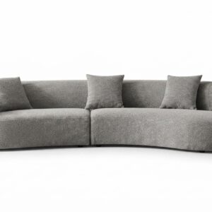 Curved Grey Sofa