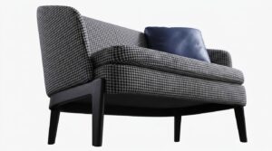Houndstooth Italian sofa - Image 3