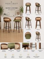 Signi Canvero Swivel Bar Chair - Image 2