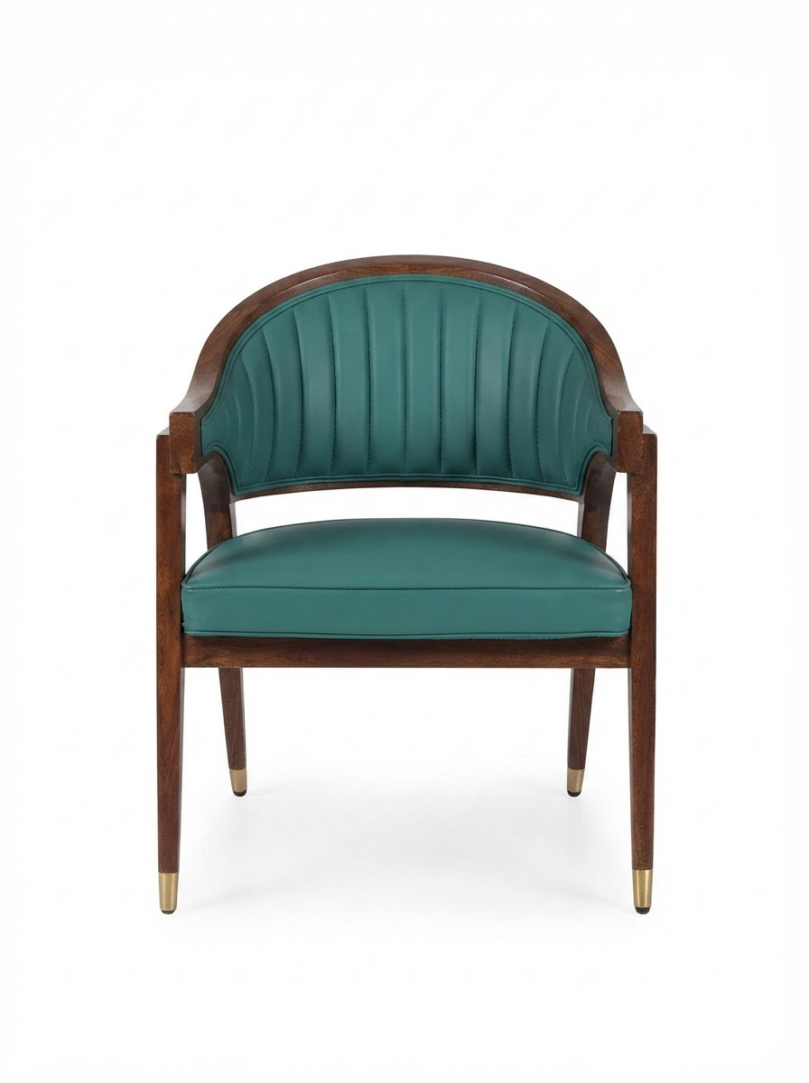 Armchair_with_wooden_frame_teal_202607311450 Signi Valenza Chair - Image 1