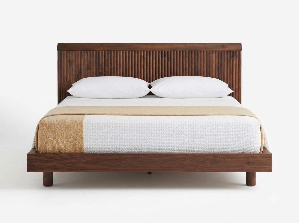 Bed_with_wooden_frame_202607301558 (1) Sheesham Bed 5 - Image 1