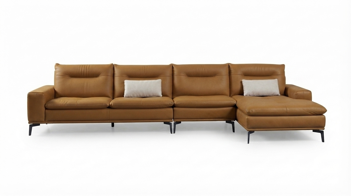 Brown_leather_sectional_sofa_202607241750 (1) Modena Italian Sectional Sofa - Image 1