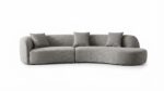 Curved Grey Sofa