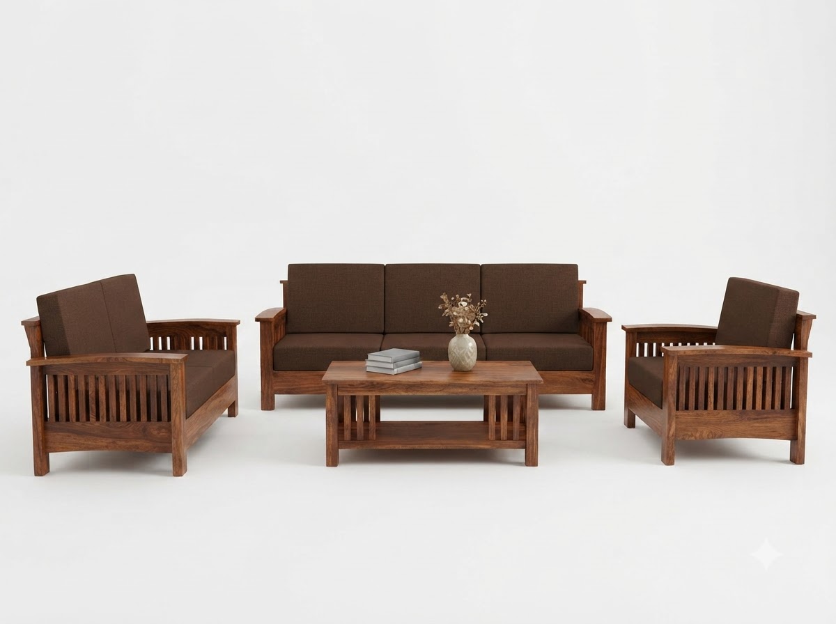 Dark_brown_wooden_furniture_set_202607301617 (1) Sheesham Sofa 1 - Image 1
