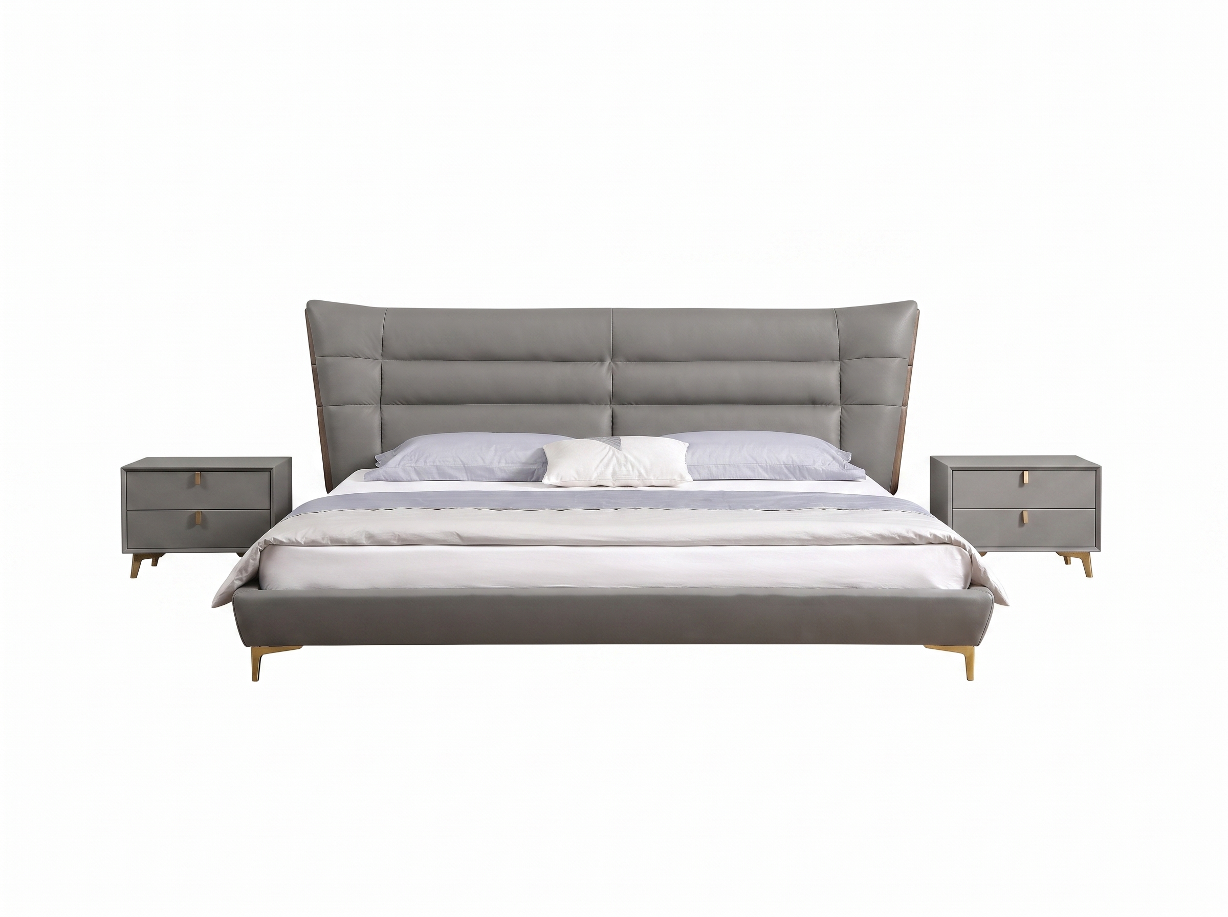 Gray_bed_and_nightstands_2K_202607241420 Signi Avelora Bed - Image 1