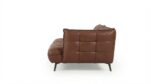Tufted brown leather sofa - Image 3
