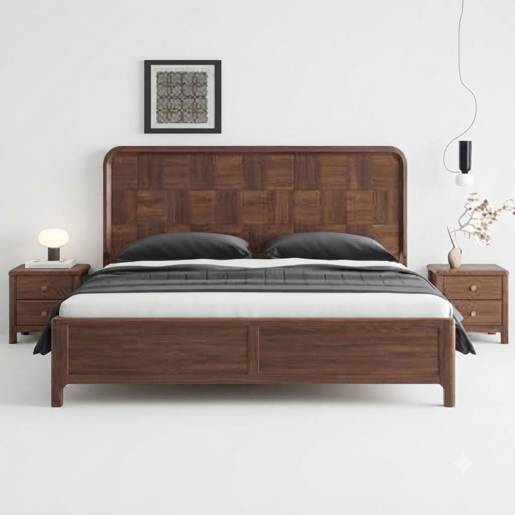 Wooden_bed_with_nightstands_202607301558 Sheesham Bed 3 - Image 1