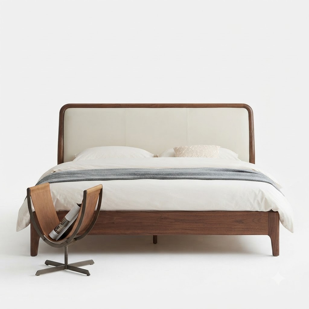 Wooden_bed_with_white_linens_202607301550 Sheesham Bed 2 - Image 1