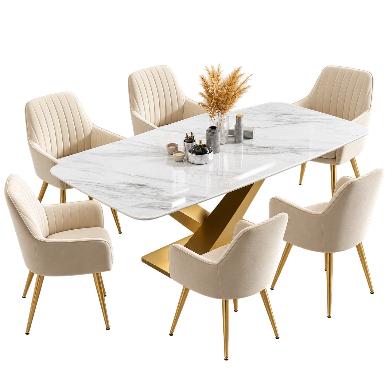 ChatGPT Image Aug 12, 2026, 05_31_48 PM Signi Aurevia Italian Dining Set - Image 1