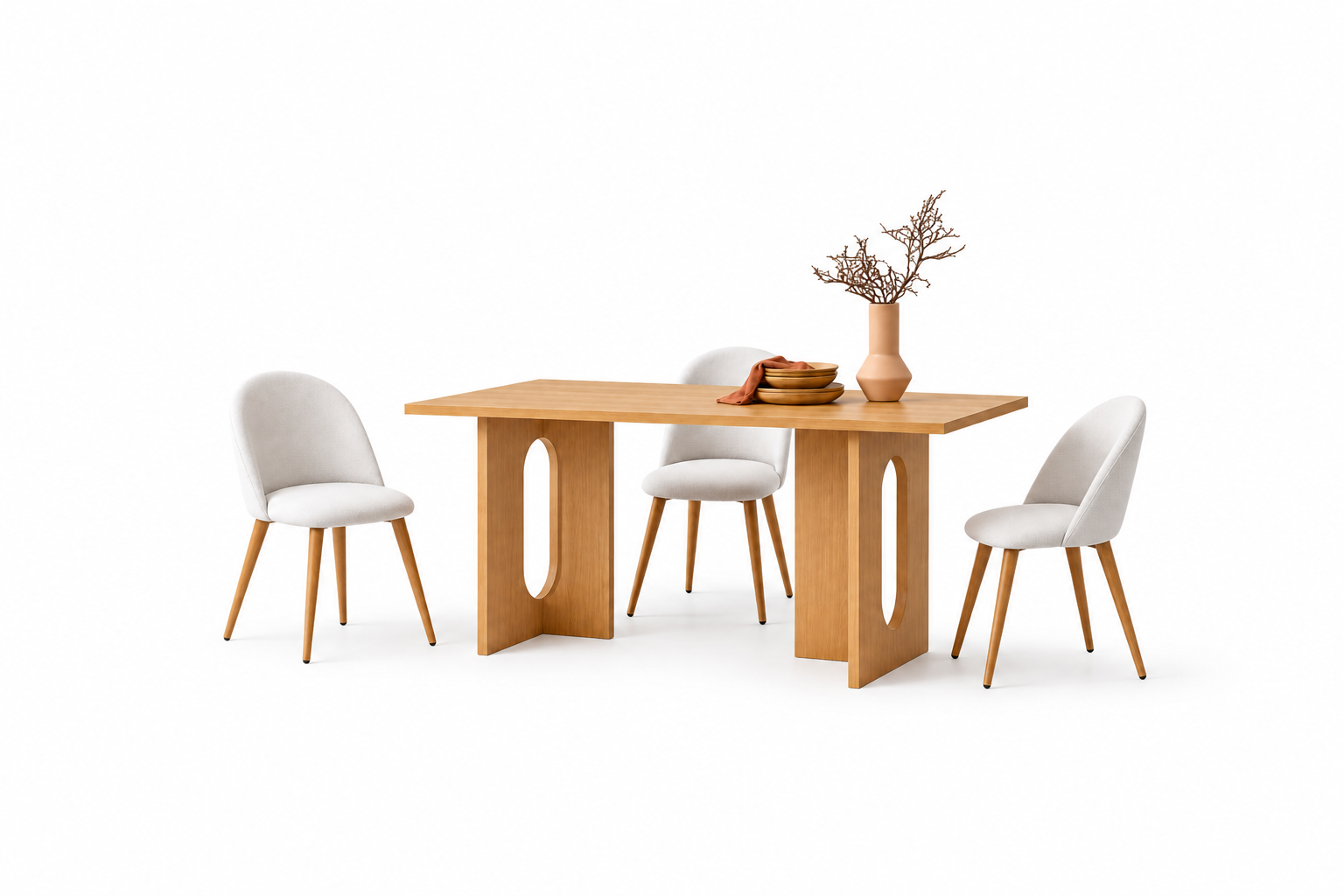 ChatGPT Image Aug 12, 2026, 06_07_45 PM Signi Elvara Solid Wood Dining Set - Image 1