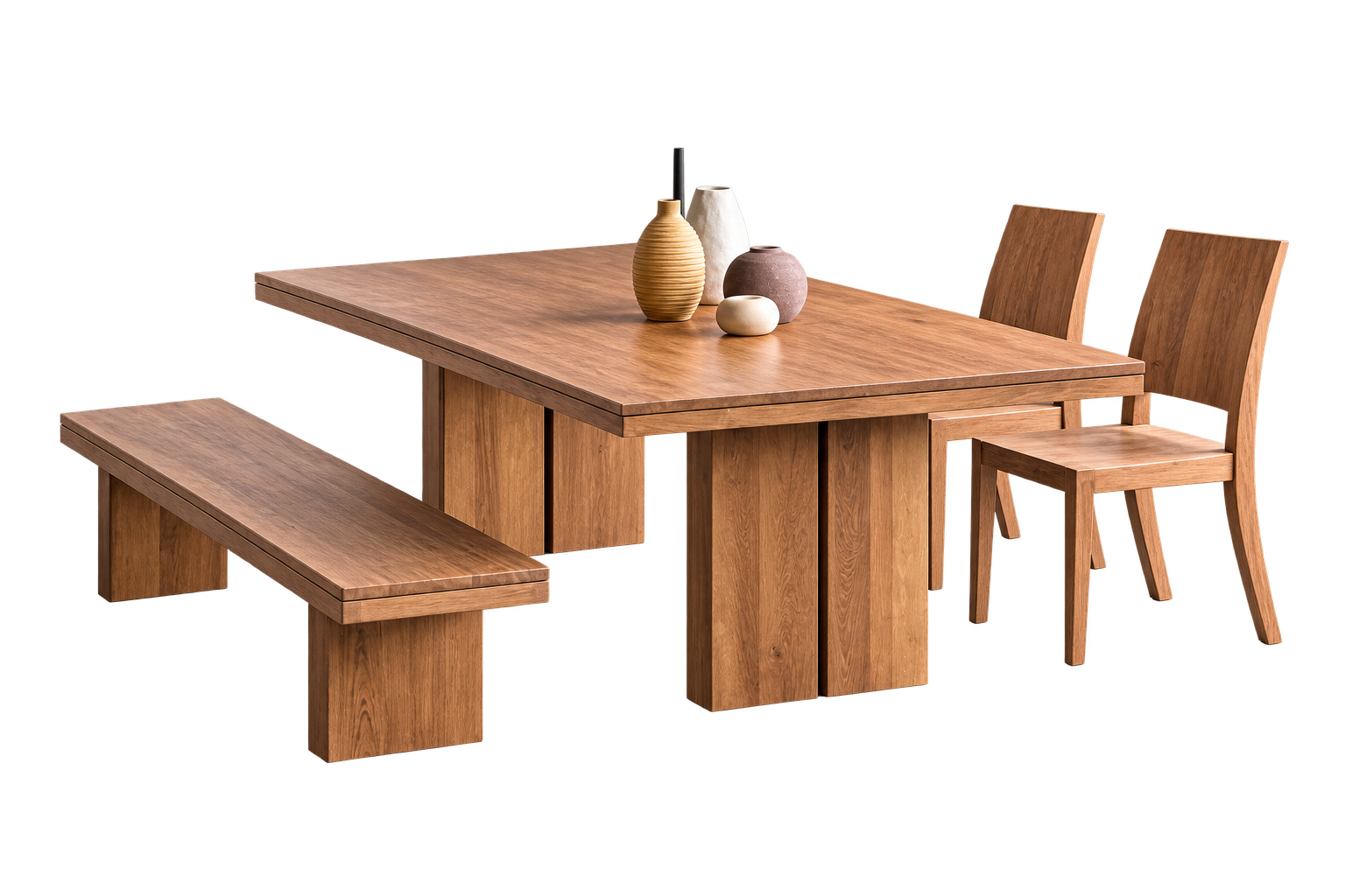 ChatGPT Image Aug 12, 2026, 06_12_40 PM Signi Arvanta Solid Wood Dining Set - Image 1