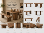 Signi Arvanta Solid Wood Dining Set - Image 3