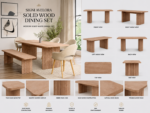 Signi Avelora Solid Wood Dining Set - Image 3