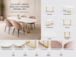 Signi Bellarosa Italian 4-Seater Dining Set - Image 3