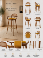 Signi Rovano Swivel Bar Chair - Image 3