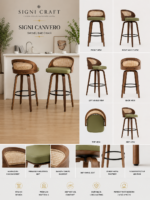 Signi Canvero Swivel Bar Chair - Image 2