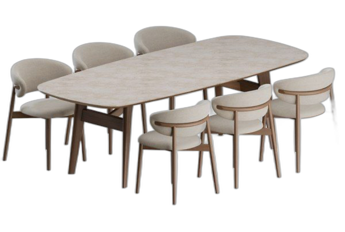 dining_set_white Signi Bellavere Dining Set - Image 1